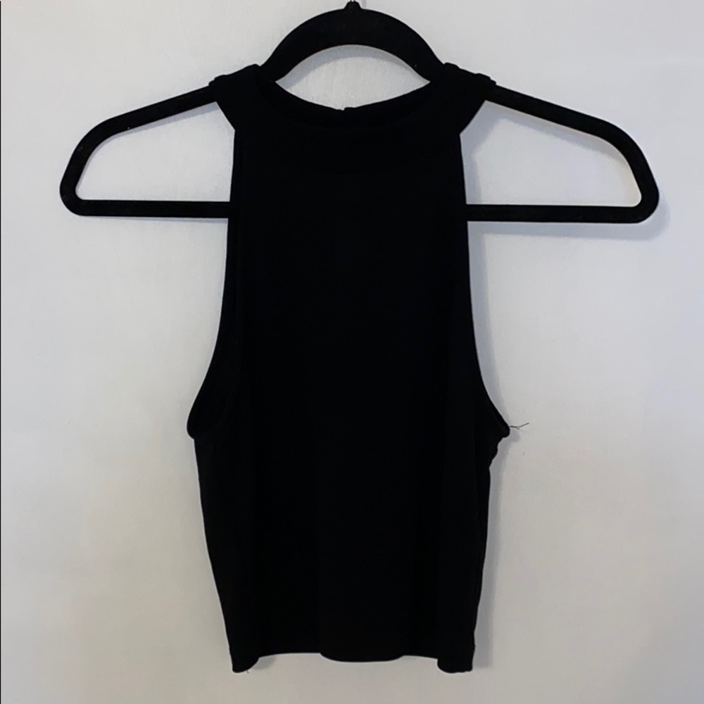 Sleeveless Black Crop Top